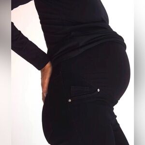 H&M Mama Maternity Denim Black Super Skinny Jeans Sz M NWT